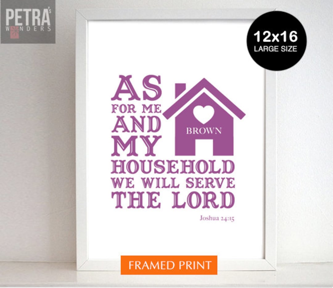 Bible Verse Print. House Warming Gift Wall Art. Wedding / Etsy Sweden