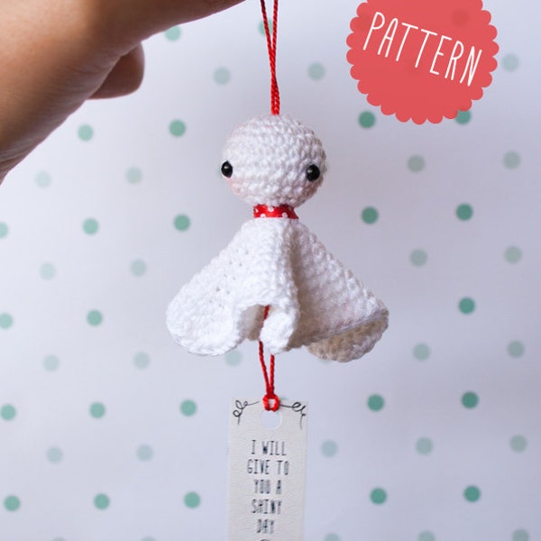 Teru Teru Bozu amigurumi crochet PATTERN. Step by Step. PDF