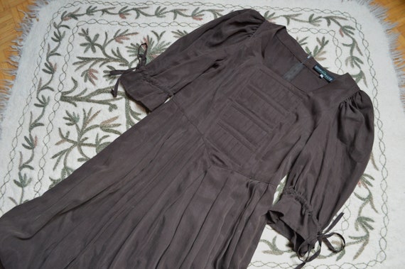Chocolate Brown Puff Sleeve Medieval Folk Outlande