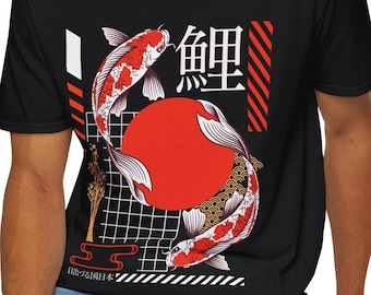 Japanese Koi Fish T-Shirt: Streetwear Style, Edgy Fashion