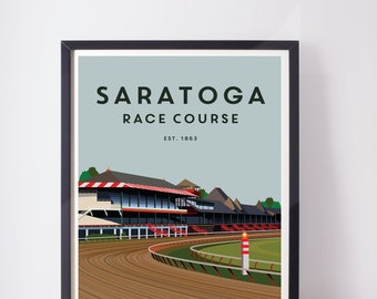 Saratoga Race Course Illustration Wall Art