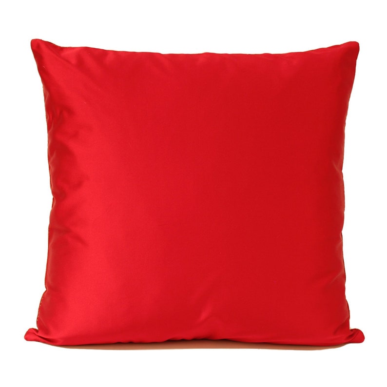 Red Leather Pillow Cushion Home Decor Cover Faux Leather Etsy