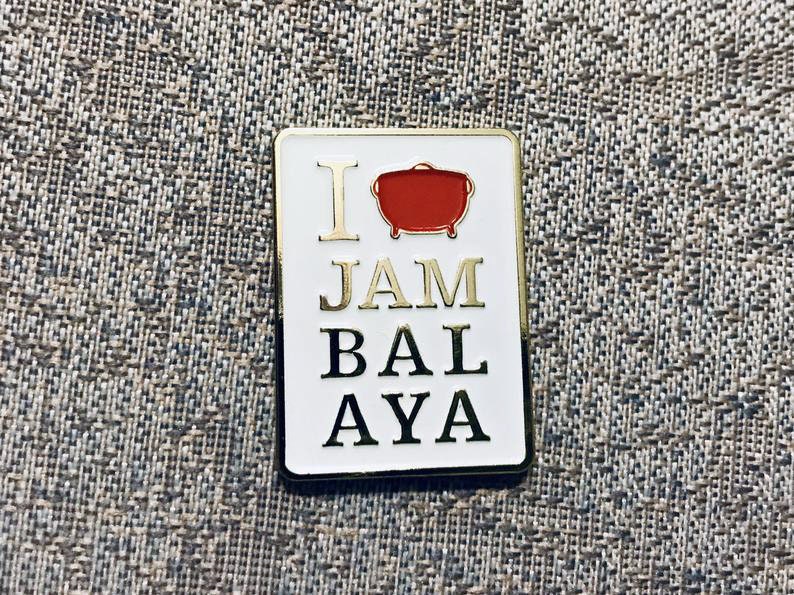 I Heart Jambalaya Enamel Pin image 1