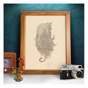 beardsworthy // hand printed silkscreen art print // 11 x 14 // krist norsworthy