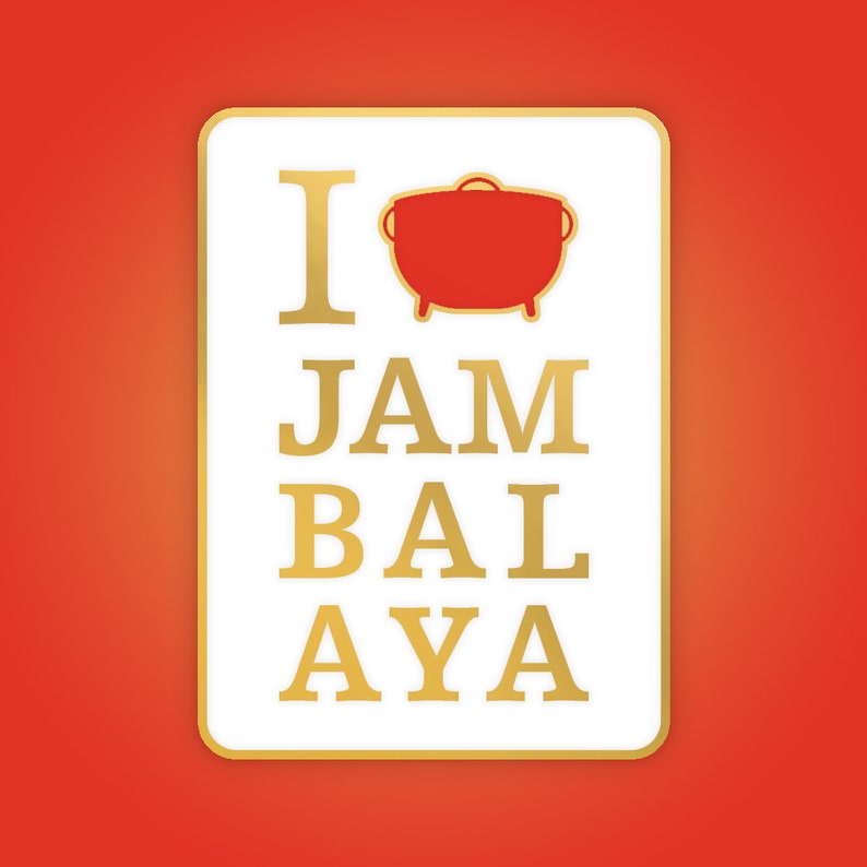 I Heart Jambalaya Enamel Pin image 2