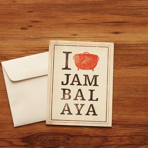 Ik hart Jambalaya | Stationaire Notitiekaarten