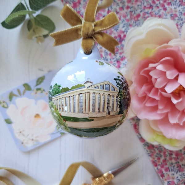 Bespoke Hand Painted Wedding Venue  Ceramic Bauble / Wedding Gift/Wedding Anniversary Gift/ Wedding Day/ Gift For Couples