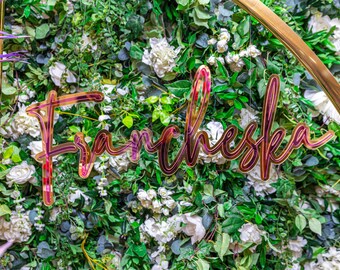 Acrylic Name sign 24" - Double layer-Custom Name Sign - Nursery Decor - Baby Gift - Baby Shower - party sign