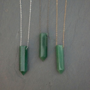 Aventurine Necklace, Aventurine Jewelry, Aventurine Pendant, Gold  Aventurine Necklace, Stone of Prosperity, Crystal Necklace