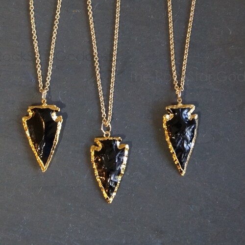 Black Obsidian Necklace / Gold Obsidian 