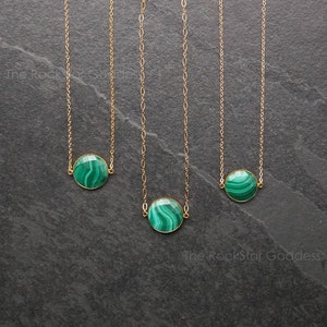 Gold Malachite, Malachite Pendant, Malachite Jewelry, Gold Malachite Necklace, Malachite Choker, Gemstone Necklace, Gift for Her