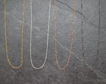 Custom Satellite Chain Necklace: 14k Gold Fill, Sterling Silver, Rose Gold, Gunmetal