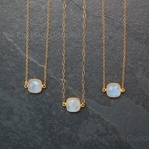 Gold Moonstone Necklace, Moonstone Necklace, Rainbow Moonstone Necklace,  Moonstone Jewelry, Moonstone Choker