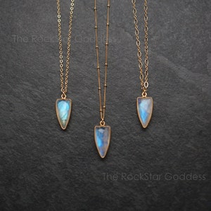 Moonstone Necklace, Gold Moonstone Necklace, Moonstone, Moonstone Jewelry, Gold Moonstone Jewelry, Rainbow Moonstone, June Birthstone