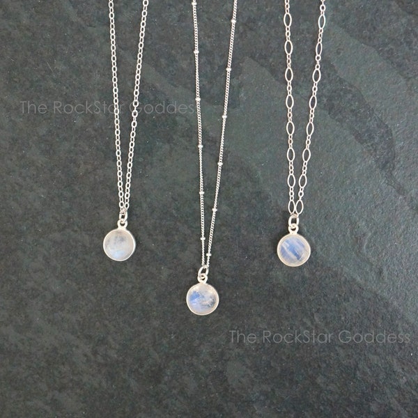Moonstone Necklace, Silver Moonstone Necklace, Moonstone, Moonstone Jewelry, Silver Moonstone Jewelry, Rainbow Moonstone, June Birthstone