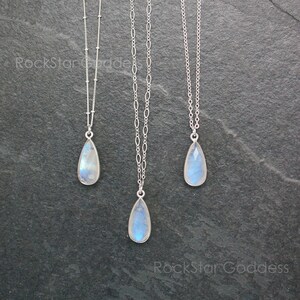 Moonstone Necklace, Silver Moonstone Necklace, Moonstone, Moonstone Jewelry, Silver Moonstone Jewelry, Rainbow Moonstone, June Birthstone