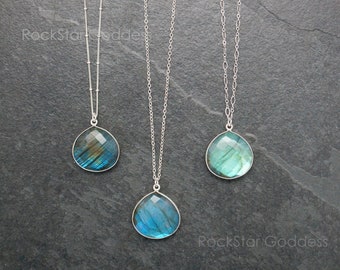 SALE / Silber Labradorit Halskette, Labradorit Schmuck, Labradorit Anhänger, Sterling Silber Labradorit, Labradorit Anhänger, Geschenk für Sie