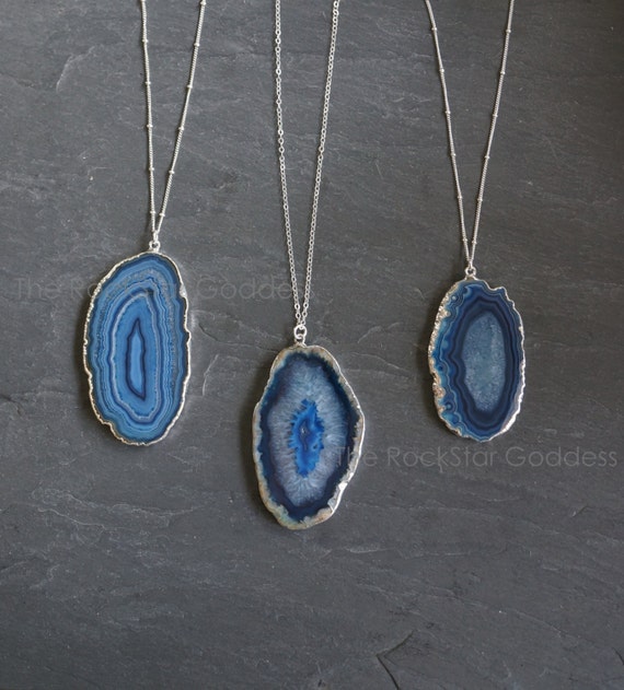blue agate jewelry