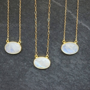 Moonstone Necklace, Gold Moonstone Necklace, Moonstone, Moonstone Jewelry, Gold Moonstone Jewelry, Rainbow Moonstone, June Birthstone