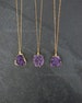 Gold Amethyst Necklace / Amethyst Jewelry / Druzy Necklace / February Birthstone / Raw Crystal Necklace  / Gold Amethyst Druzy 