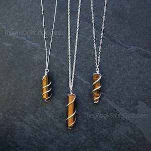 Sterling Silver Tiger Eye Necklace, Silver Tiger Eye Necklace, Tiger Eye Pendant, Tigers Eye Gemstone, Tiger Eye Jewelry, Real Tiger Eye