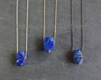 Silver Lapis Necklace, Gold Lapis Necklace, Lapis Lazuli Necklace, Lapis Necklace, Lapis Lazuli Pendant, Lapis Jewelry, Genuine Lapis Lazuli