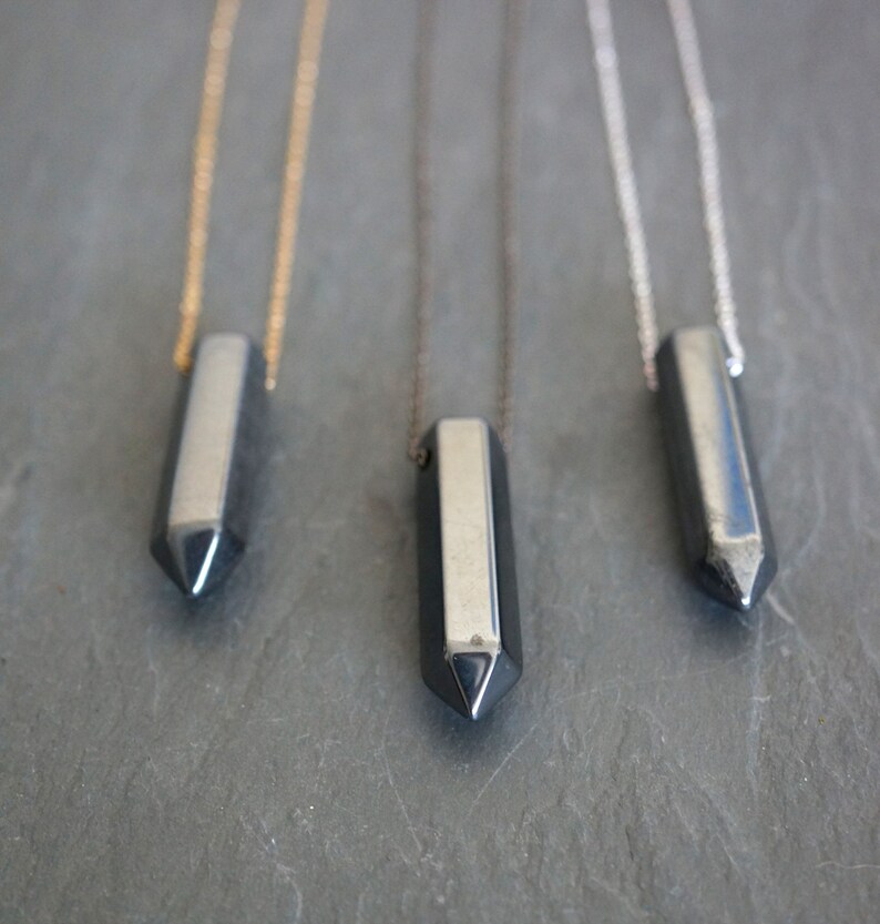 Hematite Jewelry / Hematite Pendant / Hematite Necklace / Etsy