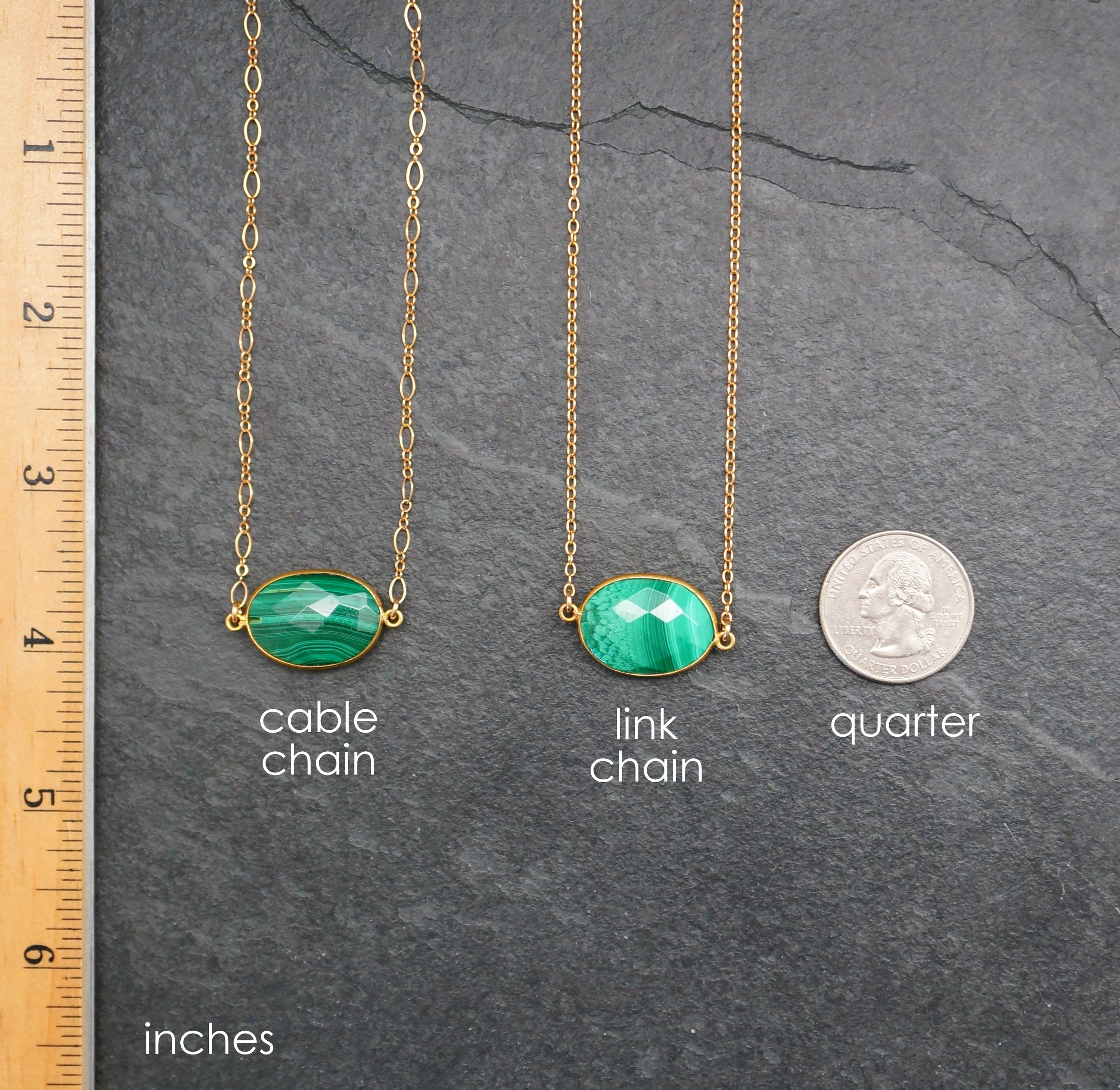 Gold Malachite Necklace / Malachite / Malachite Pendant / Etsy