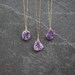Gold Amethyst Necklace /  Druzy Necklace / Raw Amethyst Necklace  / Amethyst Jewelry / February Birthstone 