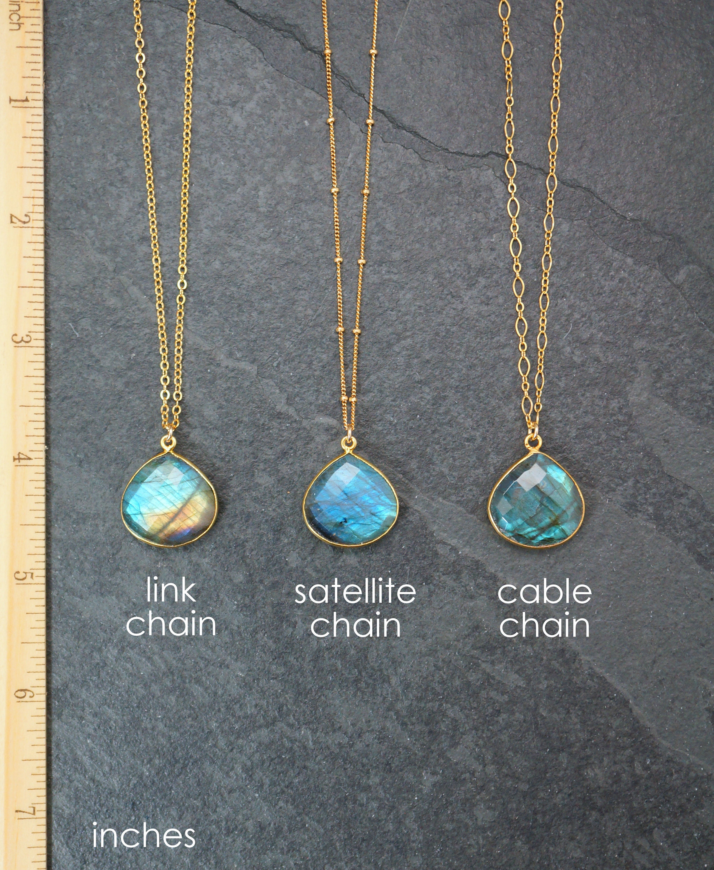 Gold labradorite necklace deals
