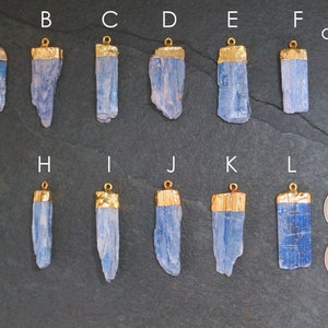 Kyanite Necklace - Electroformed Kyanite Necklace - Raw Kyanite Necklace
