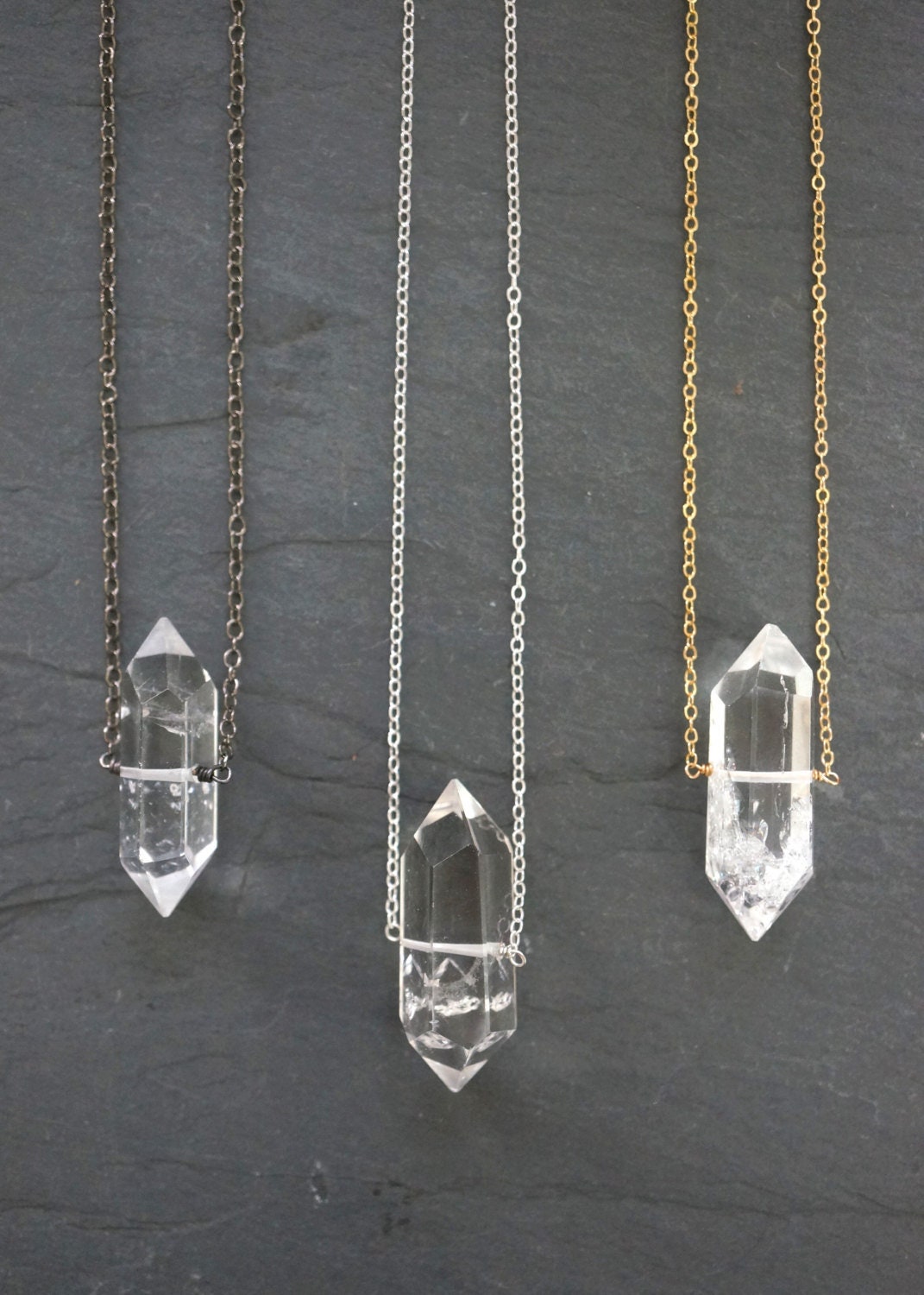 Quartz Necklace / Quartz Crystal / Raw Quartz / Clear Quartz / Crysta…