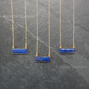 Gold Lapis Lazuli Necklace, Lapis Lazuli Necklace, Lapis Necklace, Lapis Pendant, Lapis Lazuli Jewelry, Anniversary Gift, Gift for Wife