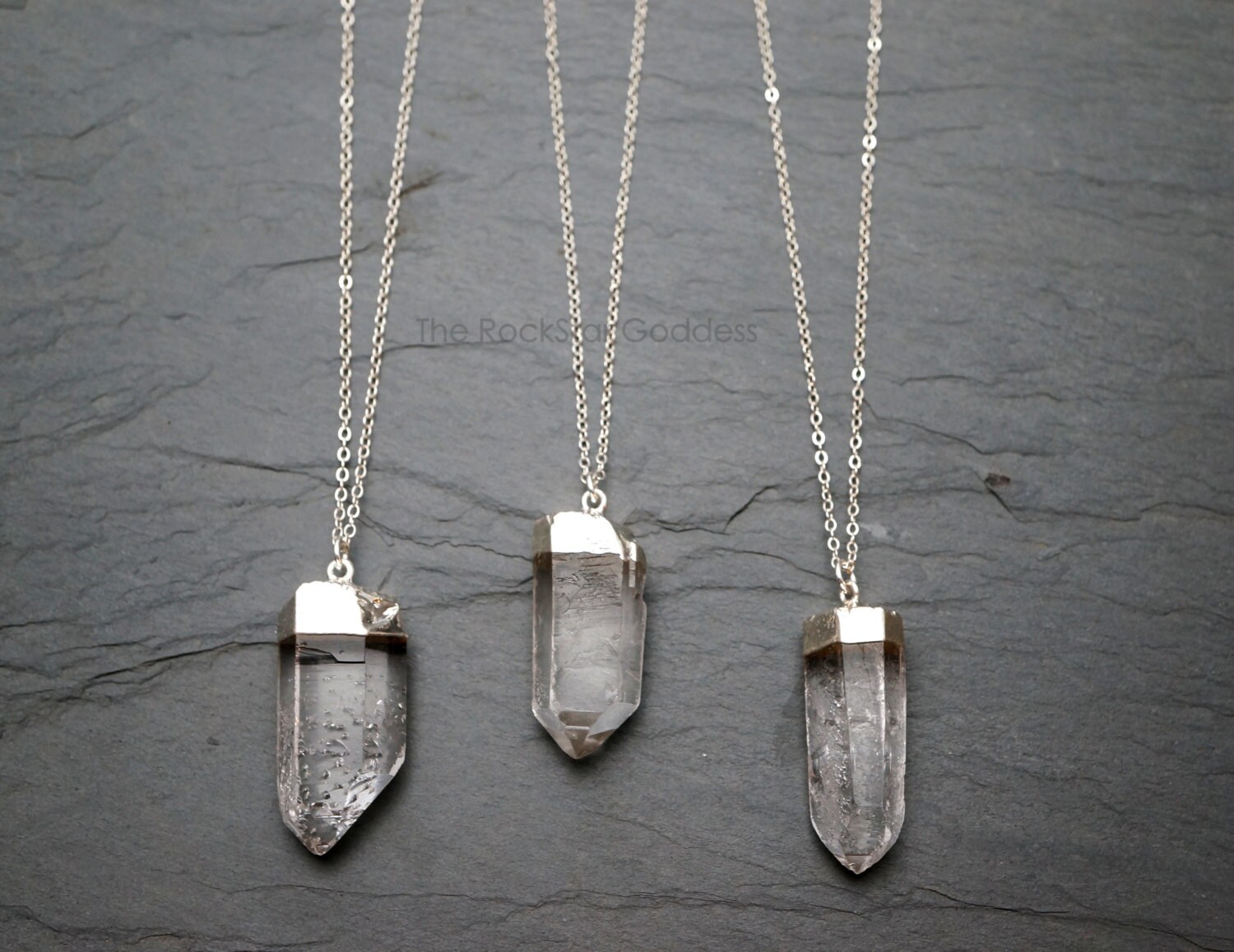 Raw Quartz Necklace Etsy UK
