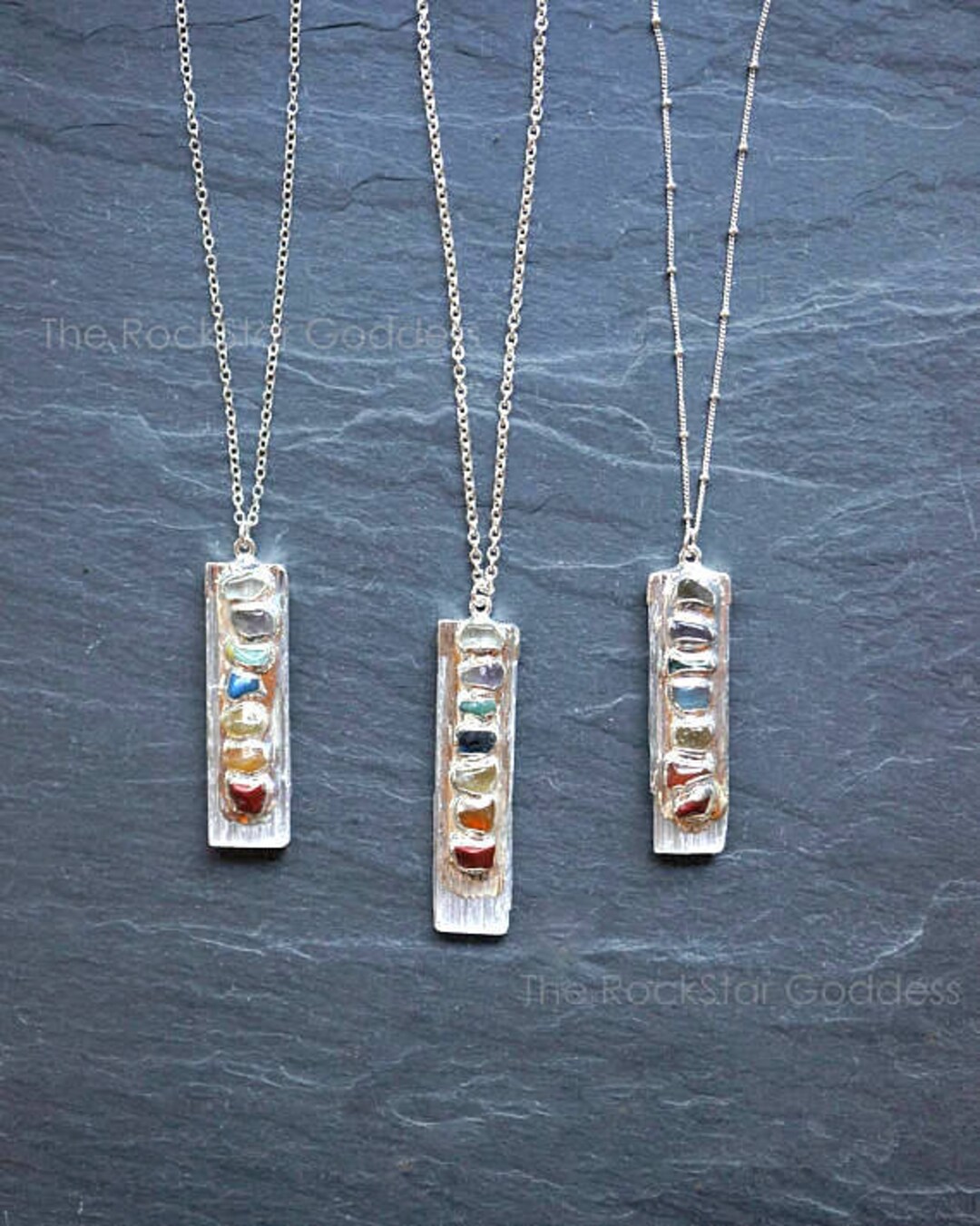 Selenite Necklace Silver Selenite Necklace Silver Chakra Necklace Chakra Necklace 7 Chakra Necklace 7 Chakra Jewelry Etsy