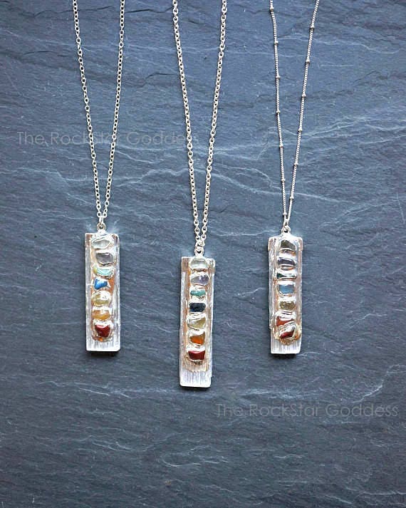 Selenite Necklace Silver Selenite Necklace Silver Chakra Necklace Chakra Necklace 7 Chakra Necklace 7 Chakra Jewelry