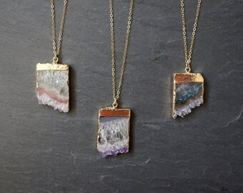 Amethyst Necklace / Amethyst Jewelry / Druzy Necklace / February Birthstone / Gemstone Necklace