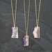 Gold Amethyst Necklace / Amethyst Stalactite / Amethyst Jewelry / February Birthstone 