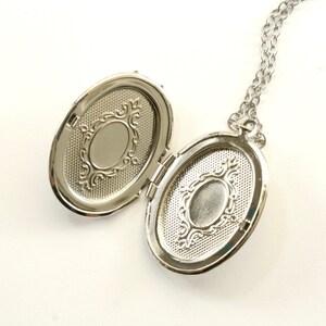 Rabbit Locket, Antiqued Gold Bunny Keepsake Oval Locket Necklace, Silver Locket, Oval Lockets, Native Sisters image 4