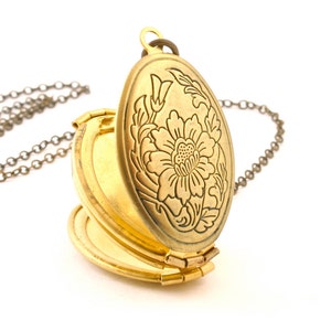 Gold Family Folding Locket Necklace,Mother's Gift, Grandmother's Gift, Multi Photo Locket, Four Photo Locket