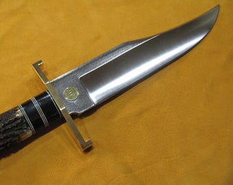 Big Bowie Custom Knife with Lugged Brass Guard