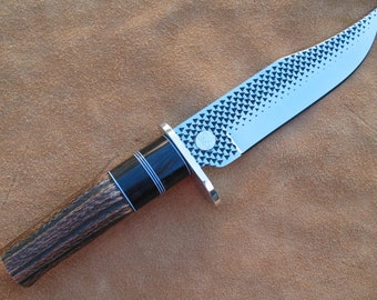 Deer Antler, Ebony Handle Bowie Knife