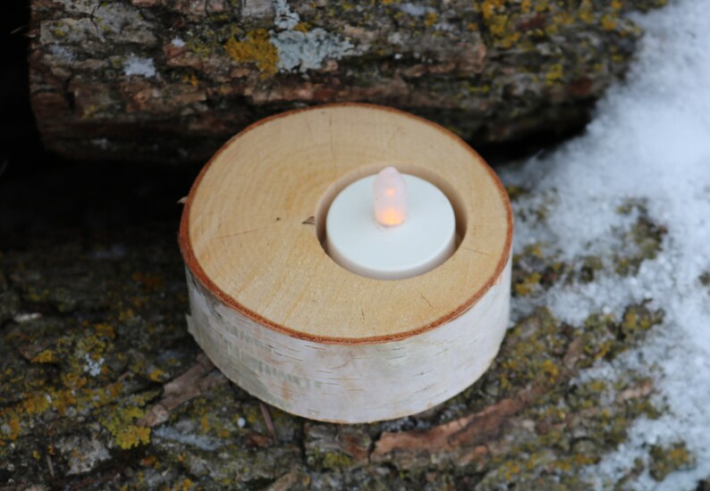 Bulk White Birch Candle Holders Tealight Holders, DIY Table Decorations, Wedding Table Candle