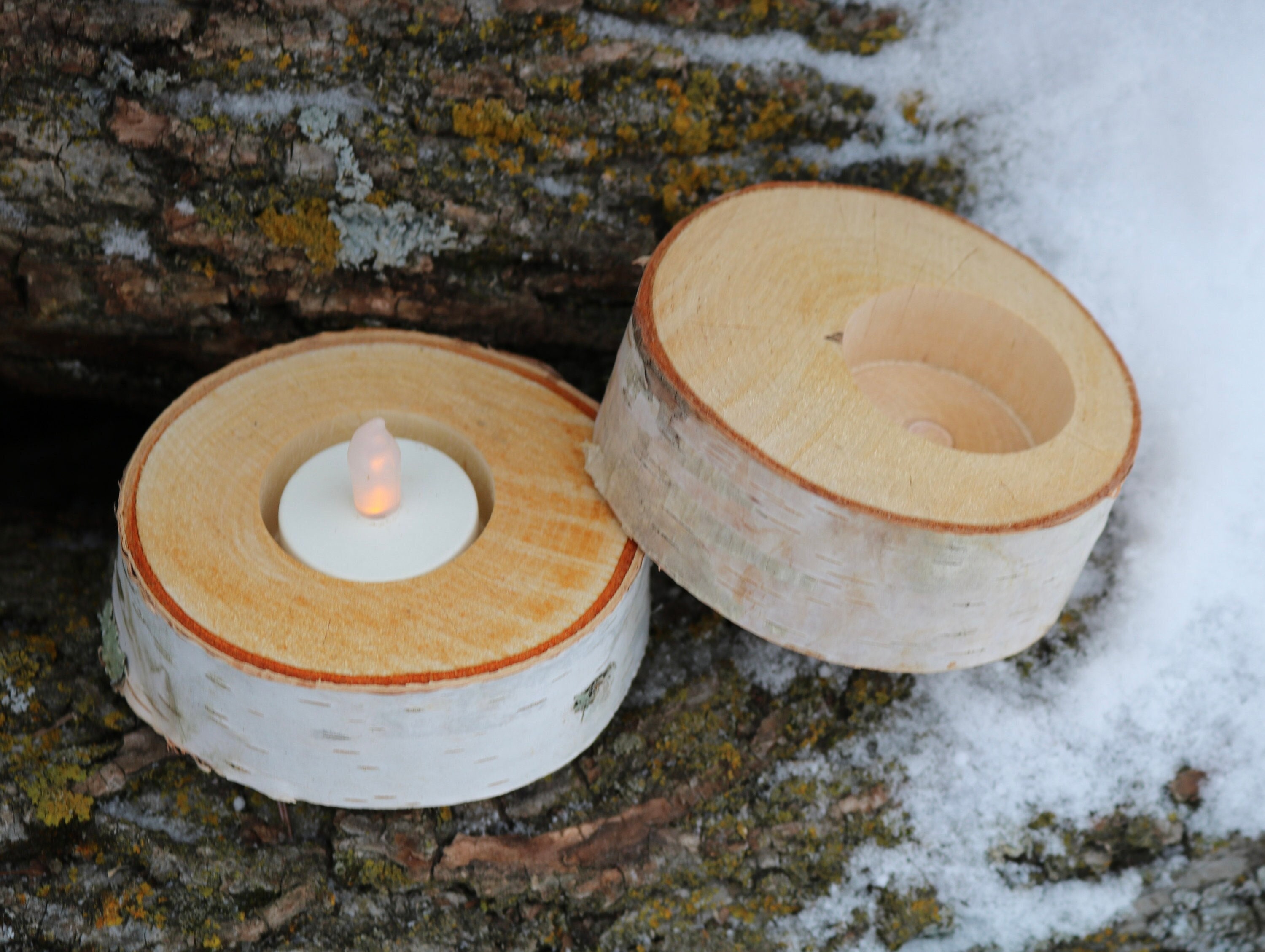 BIRCH WOOD CANDLE HOLDER HACK - Saved from Salvage