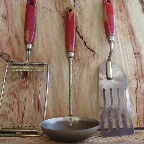 Red Farmhouse Kitchen Grouping  - Country Kitchen
