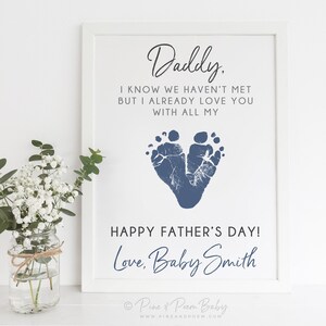 baby footprint father's day card