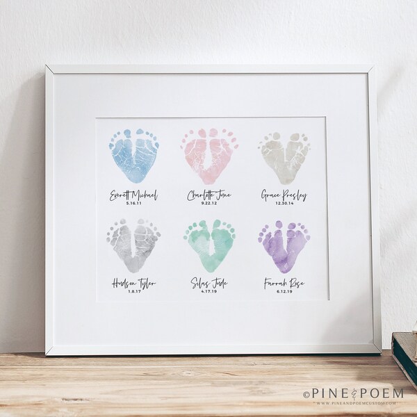 Baby Footprint Grandma Etsy