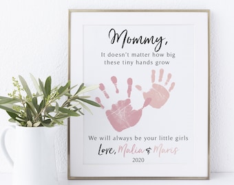 mother daughter handprint art
