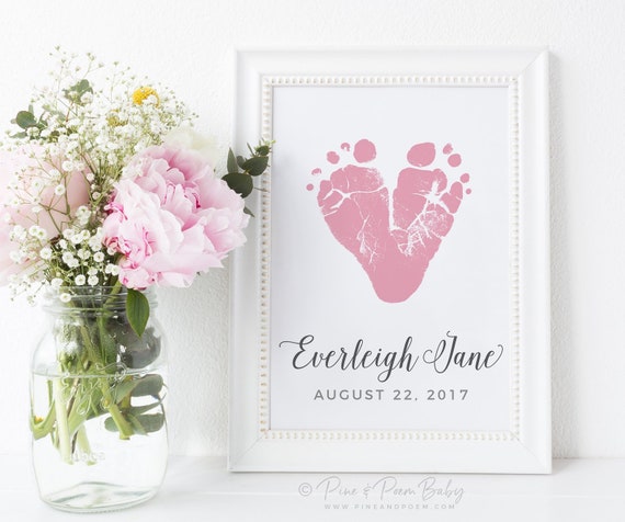 Day Gift for New Mom fom Baby Footprint 