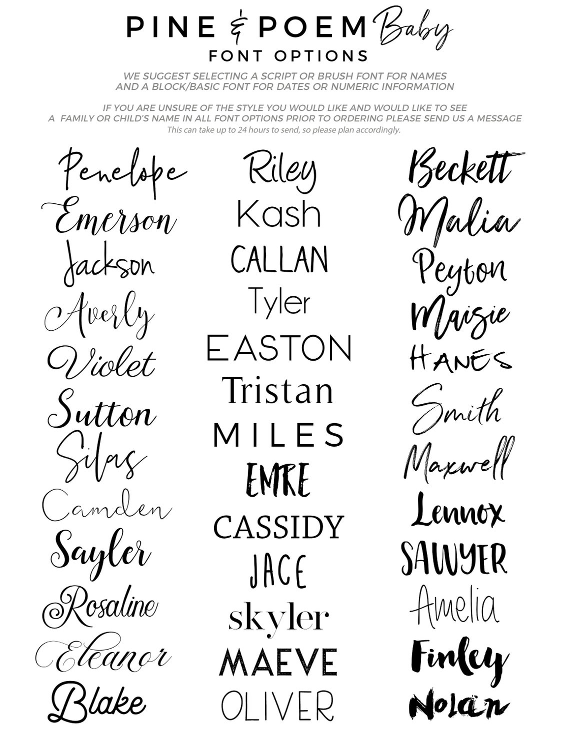 INSTRUCTIONS for how to take and send footprints and Etsy